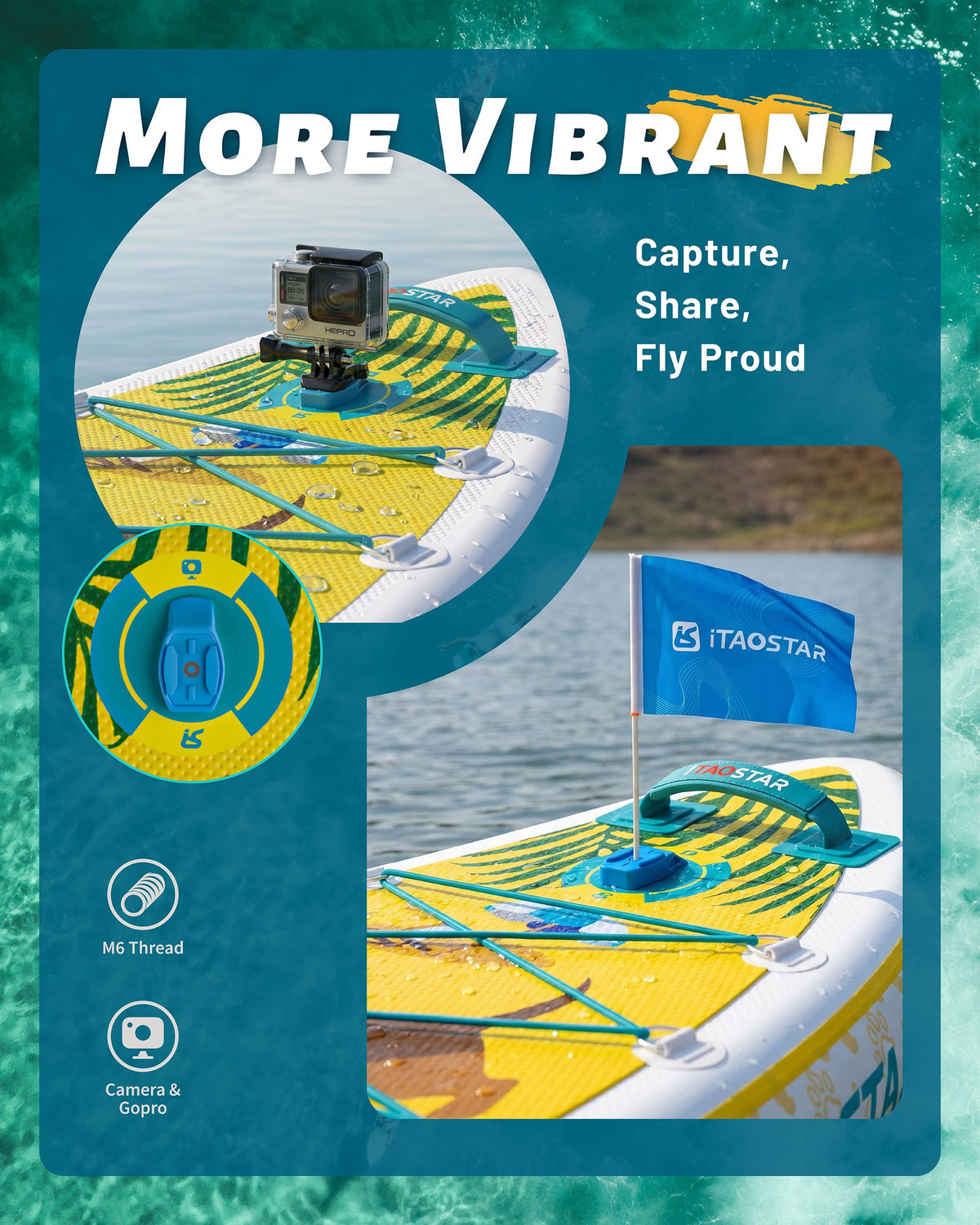 Pets D01DP 11' × 34" Inflatable Stand Up Paddle Board
