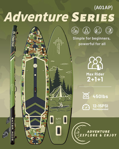 Adventure A01AP 12' × 35" Inflatable Stand Up Paddle Board