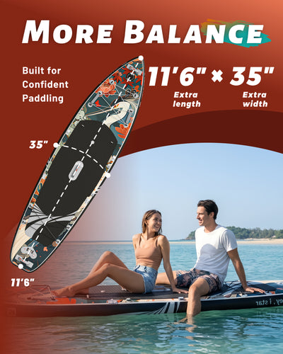 Novelty N01MP 11'6" × 35"  Inflatable Stand Up Paddle Board