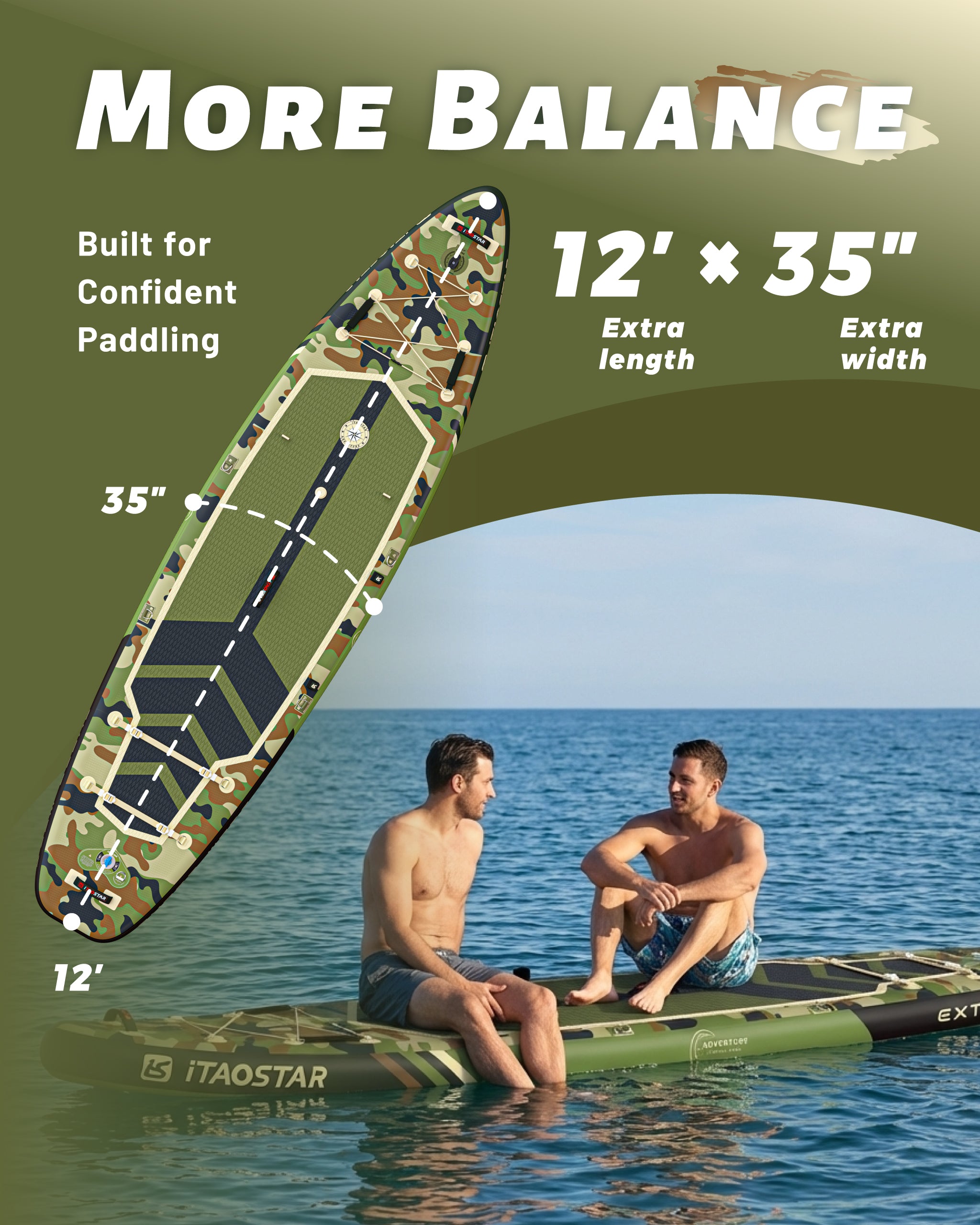 Tabla de paddle surf hinchable Adventure A01AP de 3,66 m x 89 cm