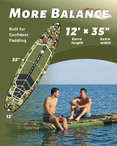 Adventure A01AP 12' × 35" Inflatable Stand Up Paddle Board
