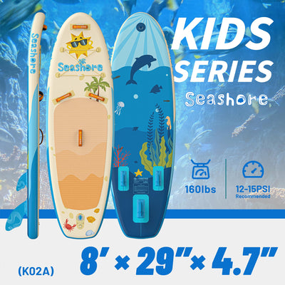 Pets K02AP 8'×29" Inflatable Stand Up Paddle Board
