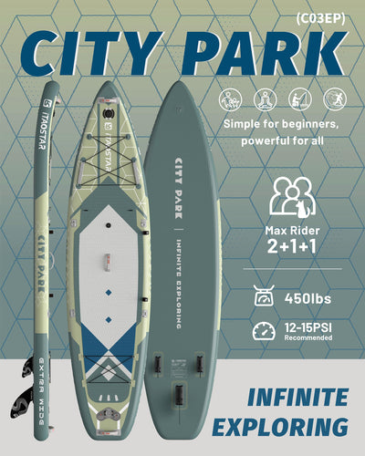 City Park C03EP 12' × 35" Inflatable Stand Up Paddle Board