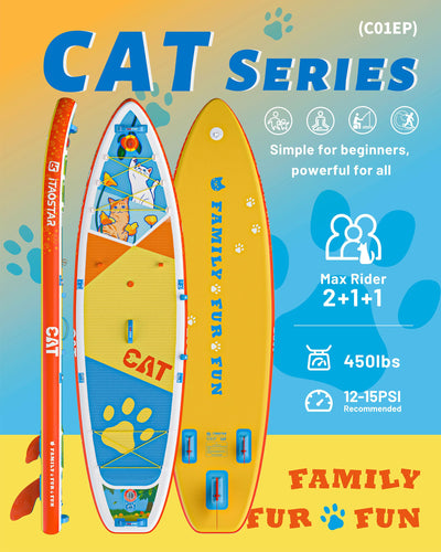 Pets C01EP 11' × 34" Inflatable Stand Up Paddle Board