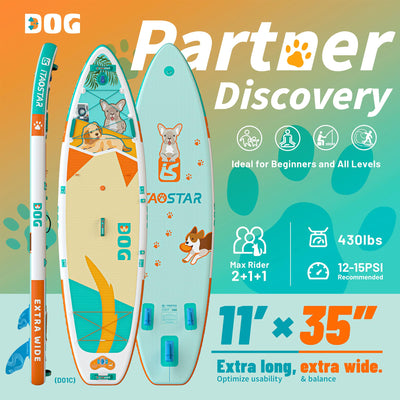 Pets  D01C 11' × 35" Inflatable Stand Up Paddle Board