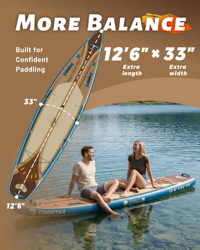 Wild W02BP 12'6 × 33" Inflatable Stand Up Paddle Board