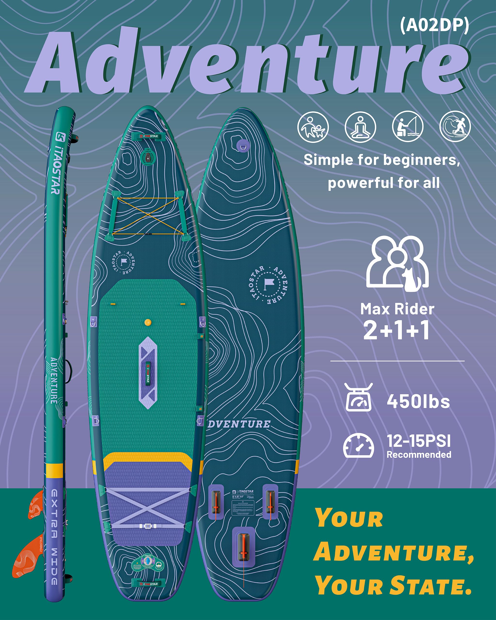 Adventure A02D 12' × 35"