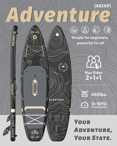Adventure A02AP 12' × 35" Inflatable Stand Up Paddle Board