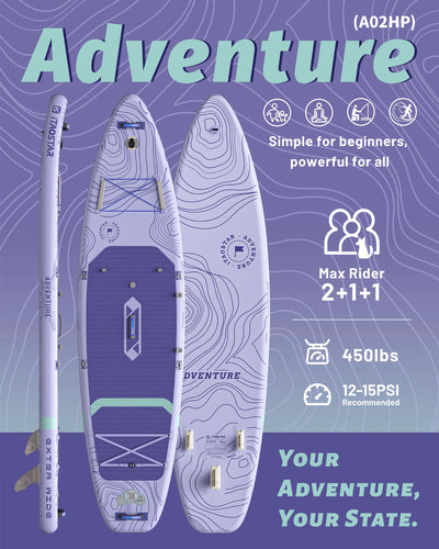 Adventure A02HP 12' × 35" Inflatable Stand Up Paddle Board