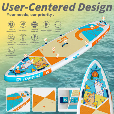 Pets C01C 11' × 35" Inflatable Stand Up Paddle Board