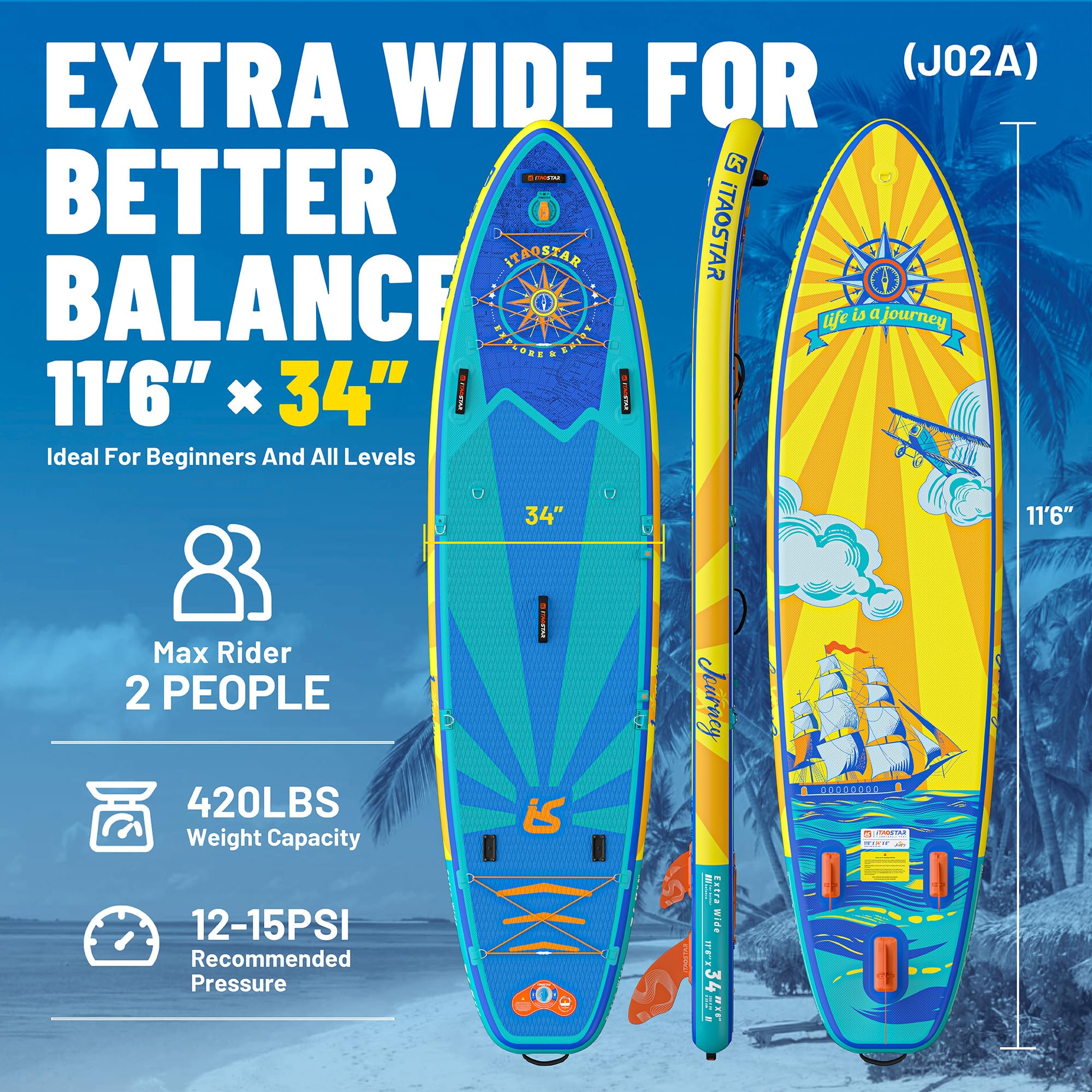 Journey J02A 11'6" × 34"