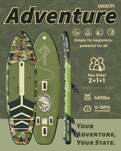 Adventure A01DP 12' × 39" Inflatable Stand Up Paddle Board