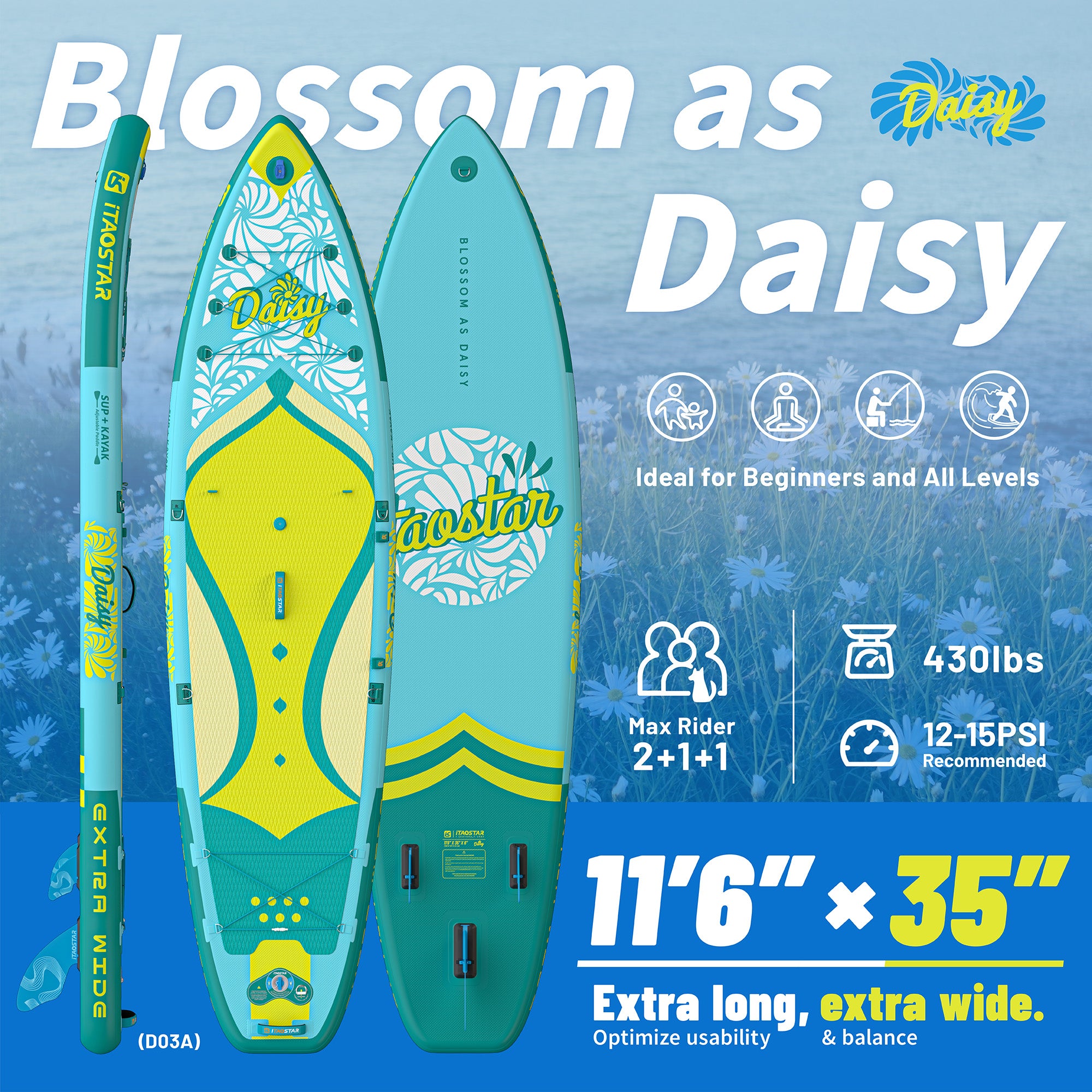 Daisy D03A 11'6" × 35"