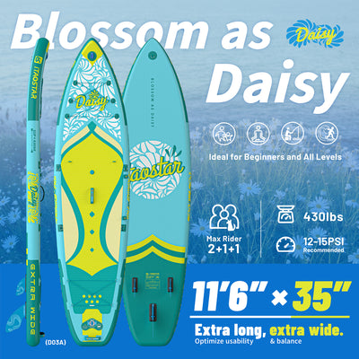 Daisy D03AP 11'6" × 35" Inflatable Stand Up Paddle Board